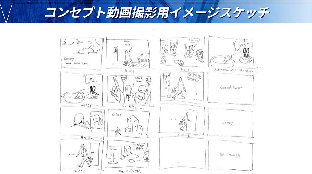 音のウェアラブルデバイスを身に着けることで広がる可能性を描いたコンセプト動画