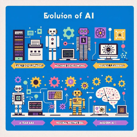 図2：AIの進化イメージ（DALL-E-3で生成）