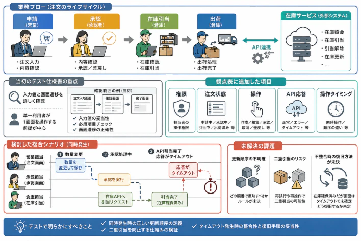 図表5:受発注管理Webシステムでのテスト観点適用イメージ
