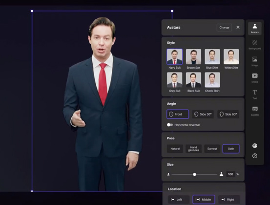 「PERSO.ai」の設定画面 今後さまざま なバーチャルヒューマンが社会に登場してきそうです