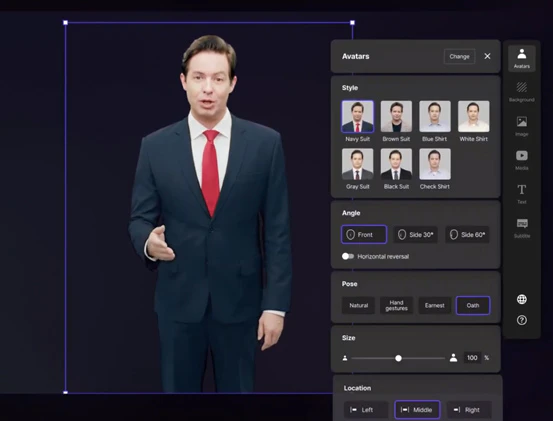 「PERSO.ai」の設定画面　今後さまざま なバーチャルヒューマンが社会に登場してきそうです 