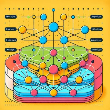 図1:ニューラルネットワークのイメージ(DALL-E-3で生成)