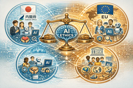 図表5:AI関連規制と倫理の関係イメージ(ChatGPT 5.2で生成)