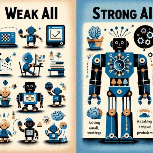 図1：強いAIと弱いAIのイメージ（DALL-E-3で生成）