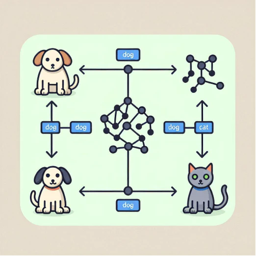 図3:DNNで犬と猫を識別するイメージ(DALL-E-3で生成)