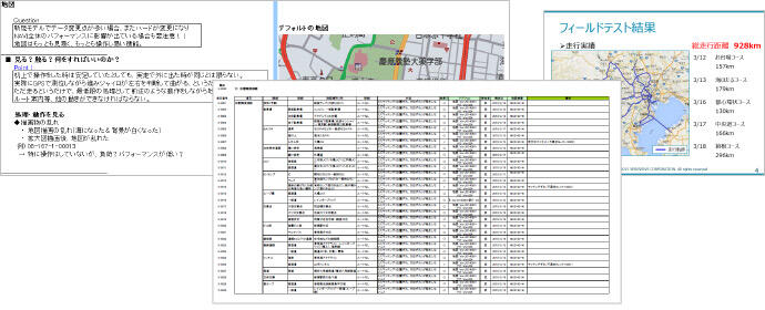 フィールドテストの走行ルート設計、テスト項目、テスト結果のアウトプット